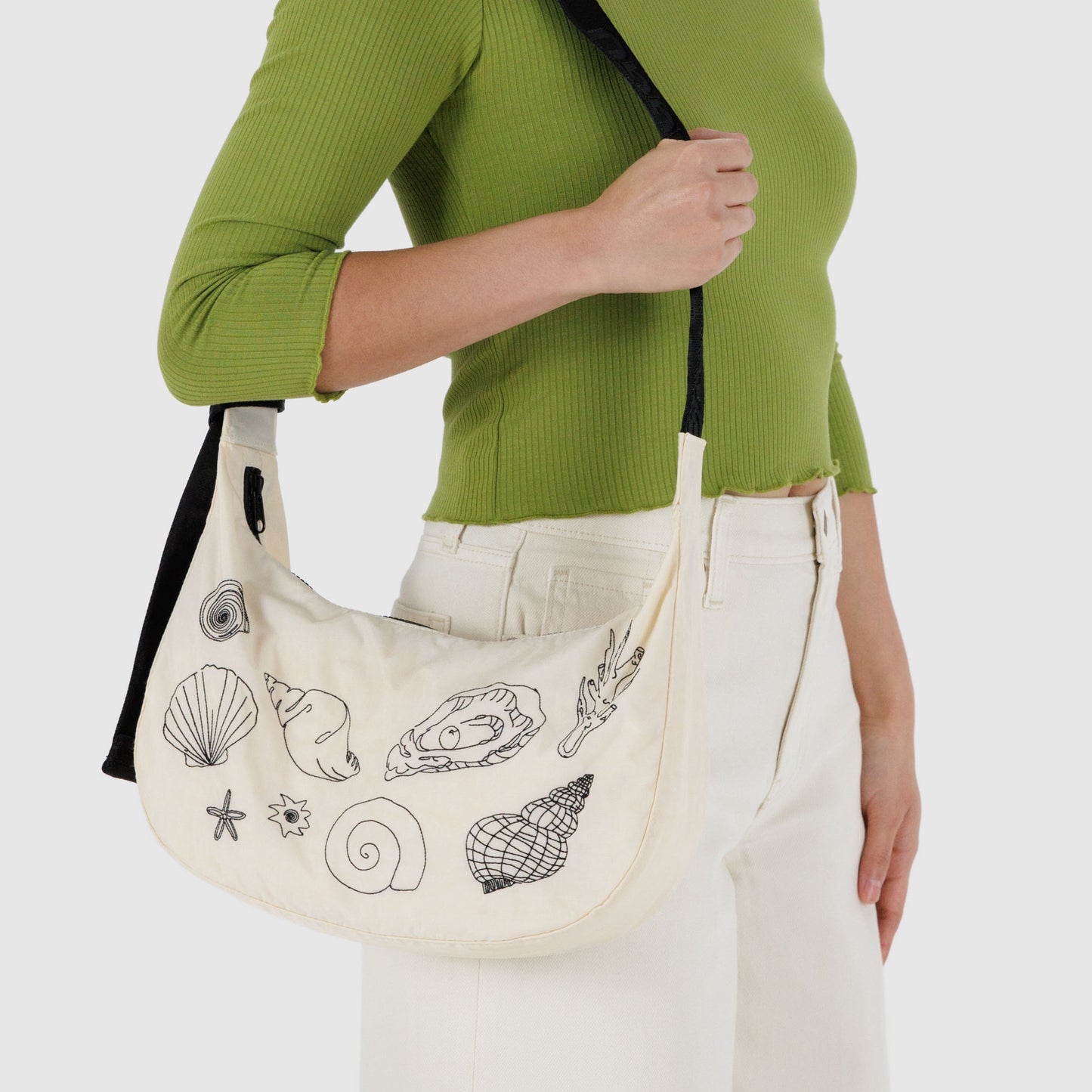 Medium Nylon Crescent Bag