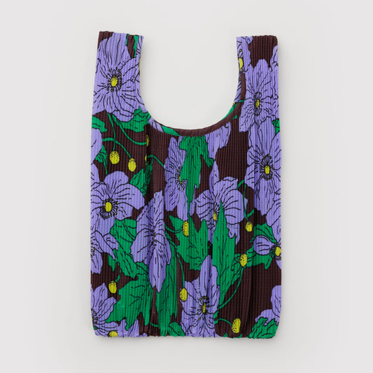 BAGGU Maroon Poppy Pleated Baggu