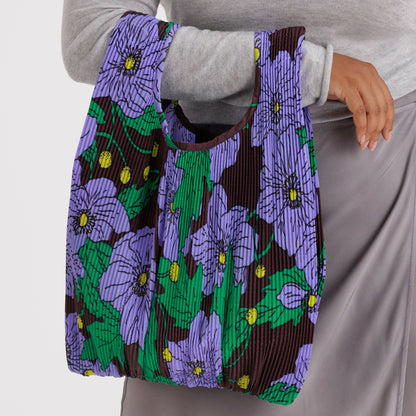 BAGGU Maroon Poppy Pleated Baggu