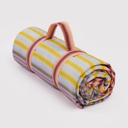BAGGU Puffy Picnic Blanket: Gradient Stripe Multi