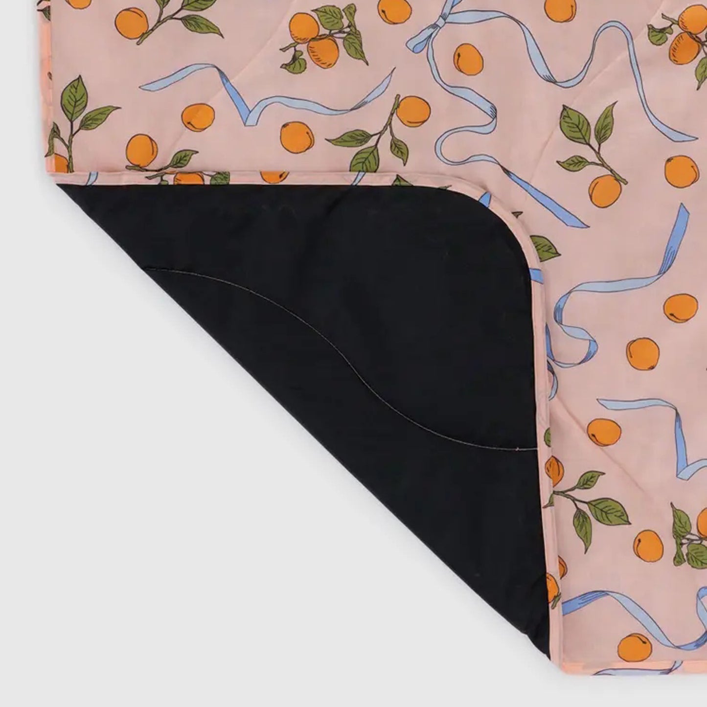 BAGGU Puffy Picnic Blanket: Apricots & Ribbons