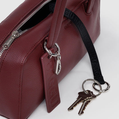 Small Recycled Leather Bowler Bag