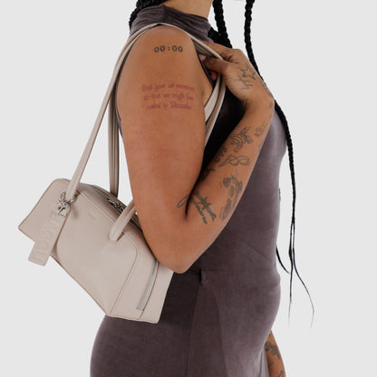 Small Recycled Leather Bowler Bag