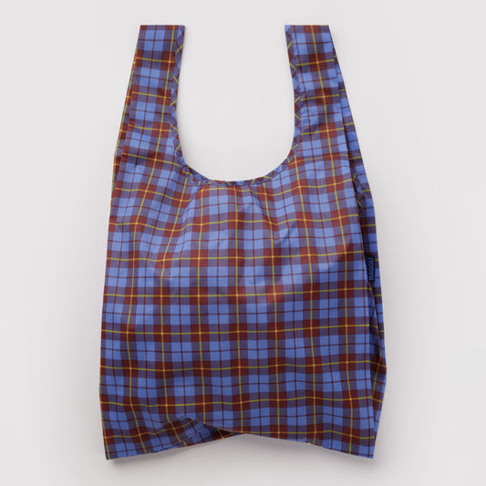 BAGGU Blue Tartan Standard Baggu