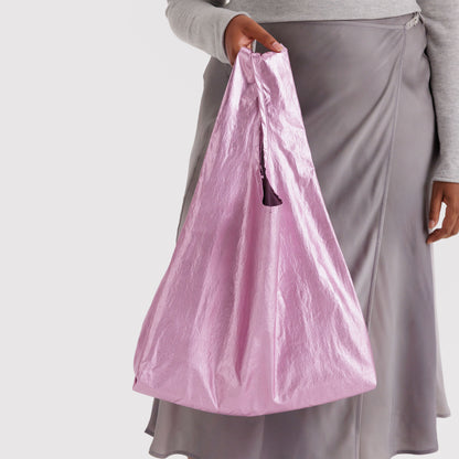 BAGGU Blush Metallic Standard Baggu