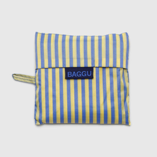 BAGGU Blue Thin Stripe Standard Baggu