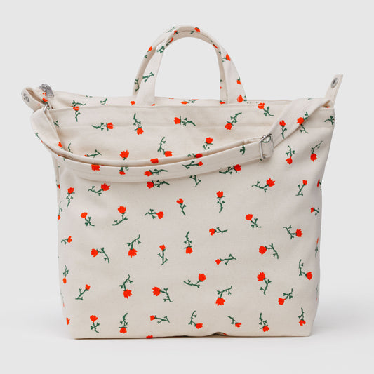 BAGGU Painted Wildflower Horizontal Zip Duck Bag