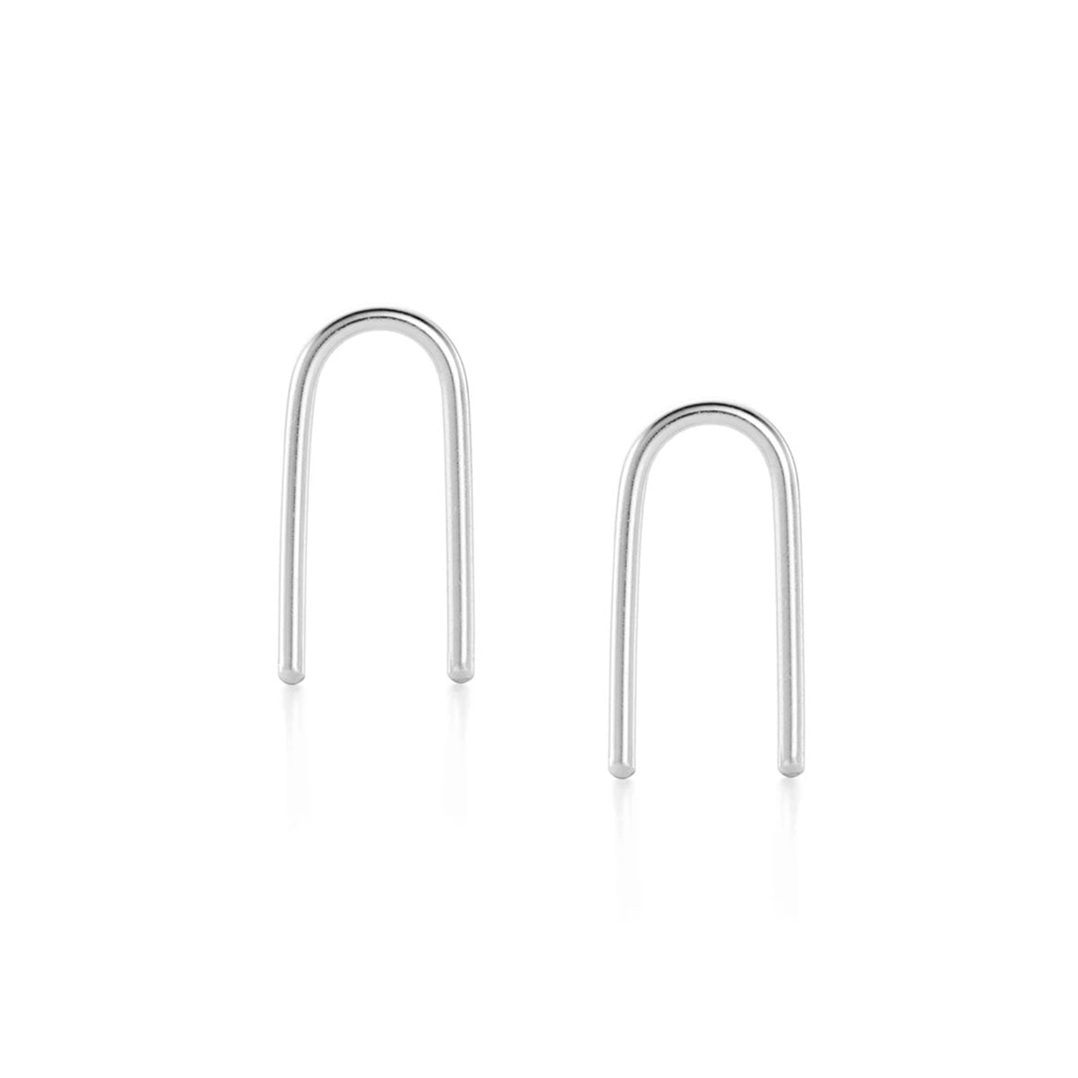 Silver U-Shaped Earrings