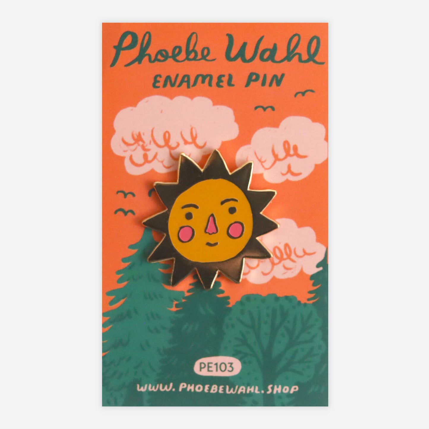 Phoebe Wahl: Sun Enamel Pin