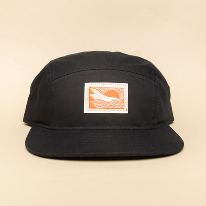 Abstract Landscape 5 Panel Hat (Black)