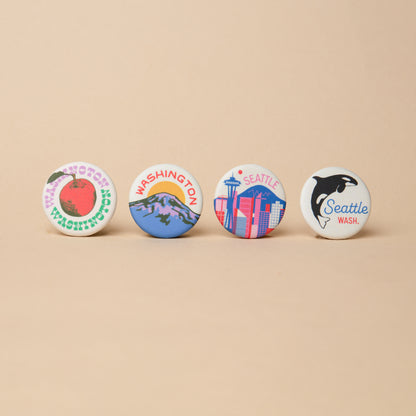 Seattle Skyline Button