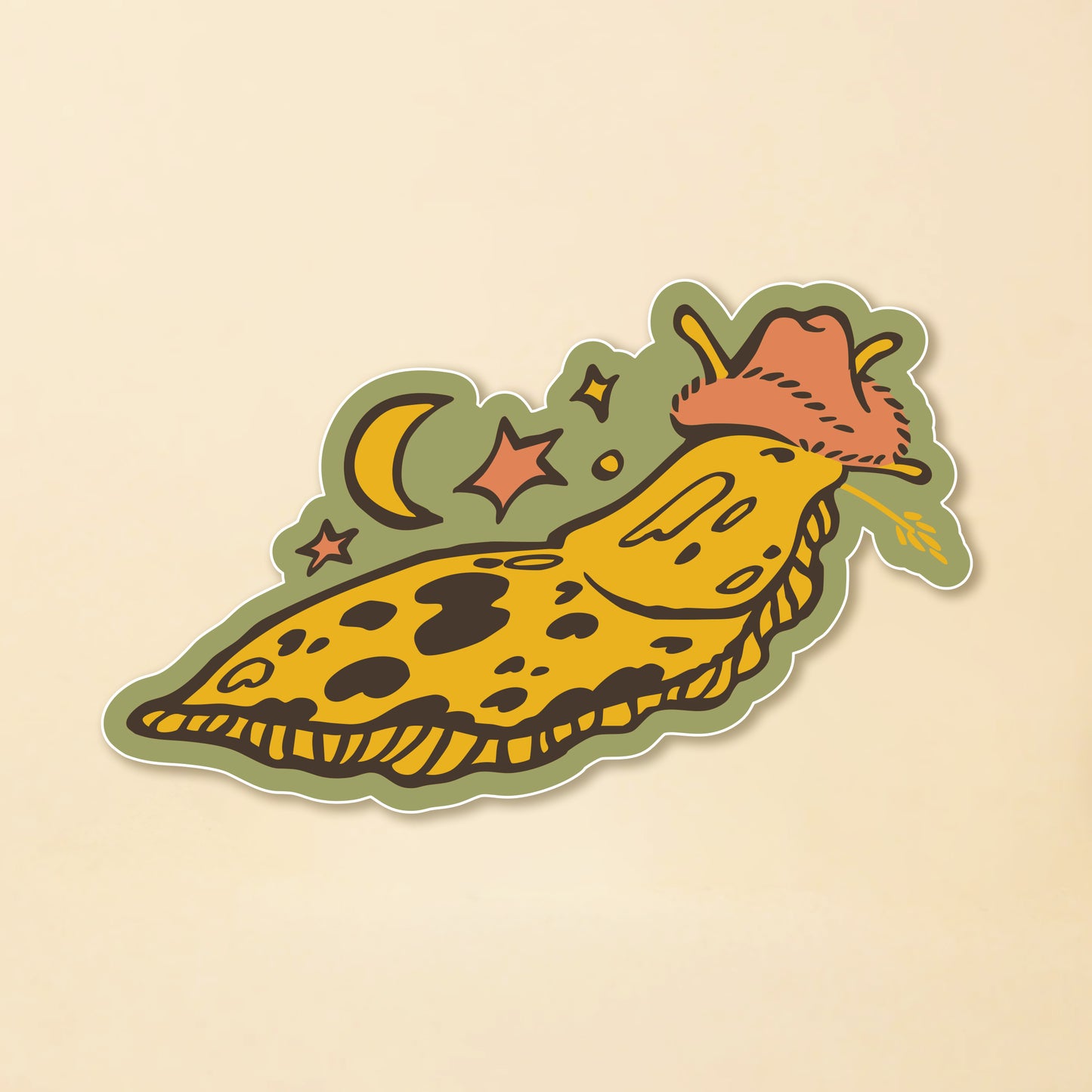 Banana Slug Cowboy Sticker