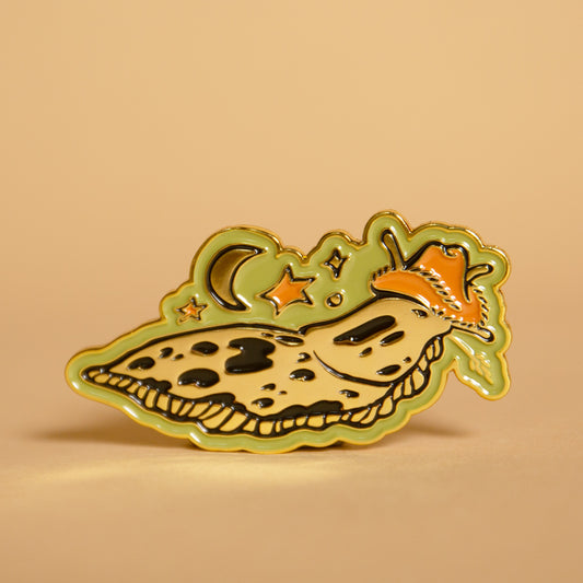 Banana Slug Cowboy Enamel Magnet