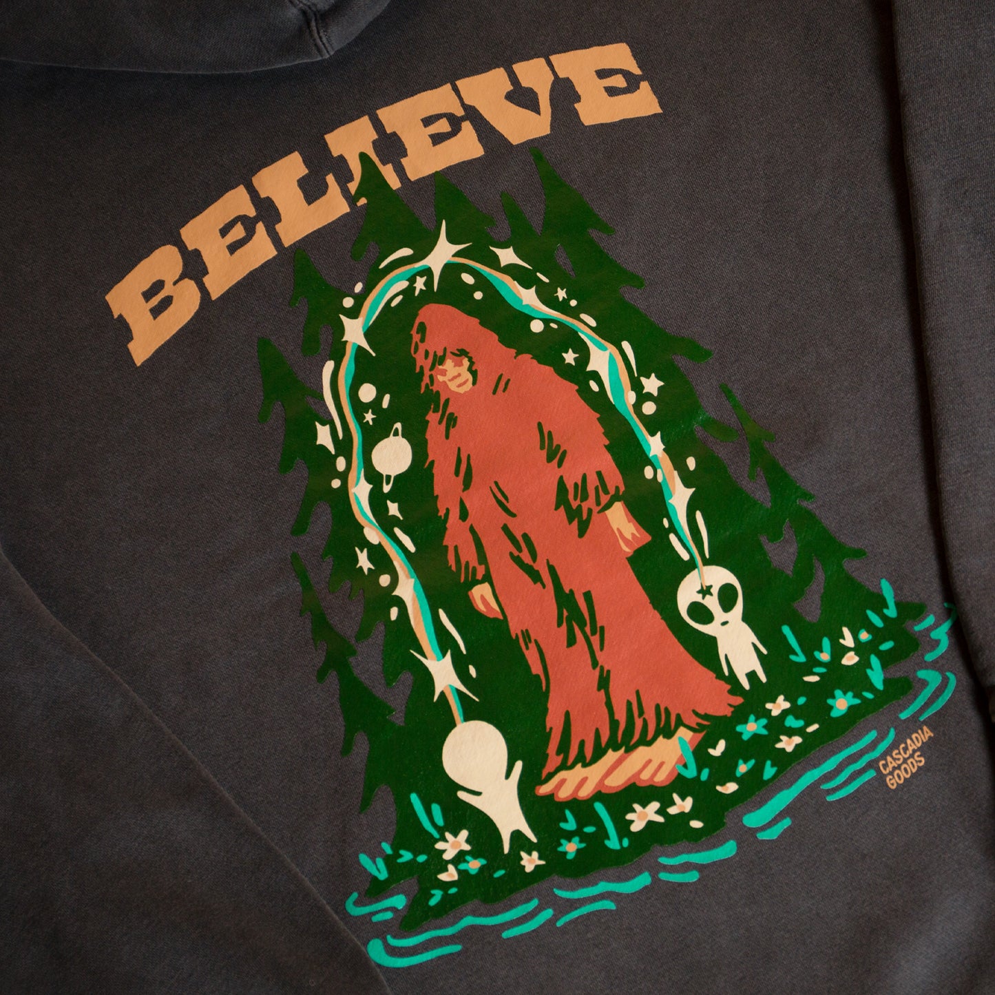 Believe Bigfoot Hoodie (Black)