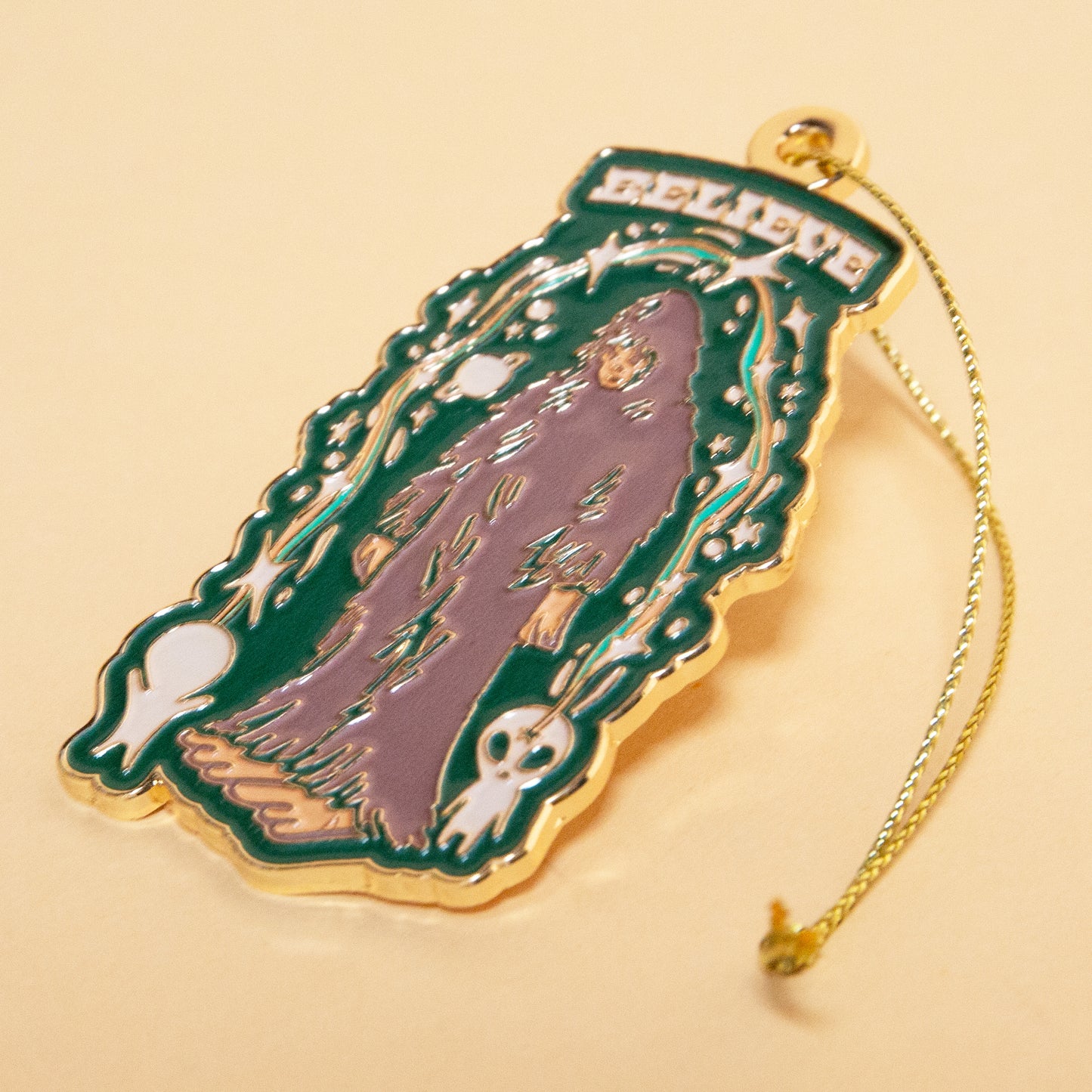 Believe Bigfoot Enamel Ornament