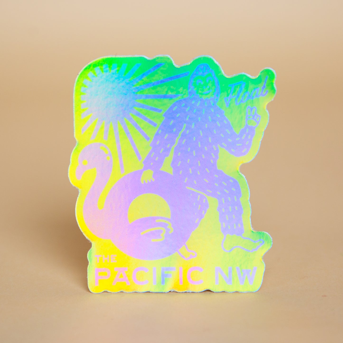 Float PNW Bigfoot Sticker