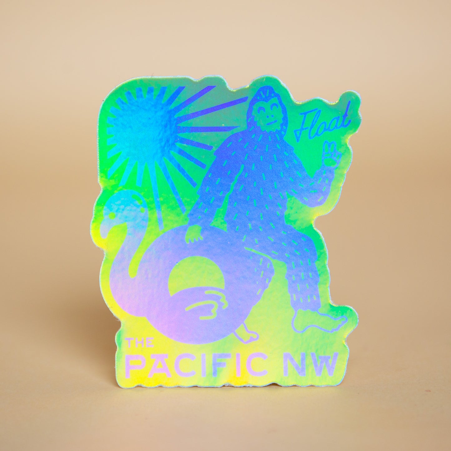 Float PNW Bigfoot Sticker