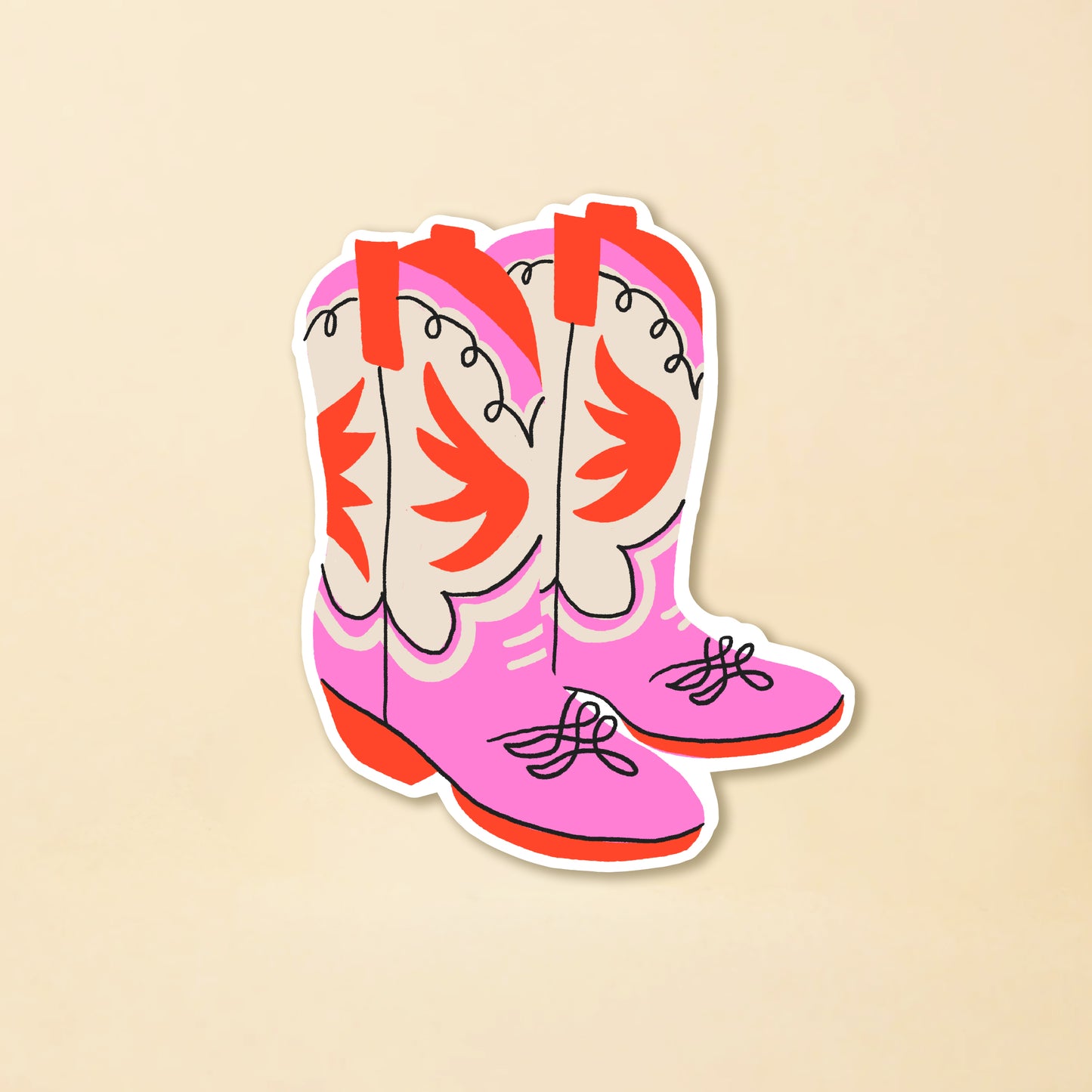 Cowgirl Boot Sticker