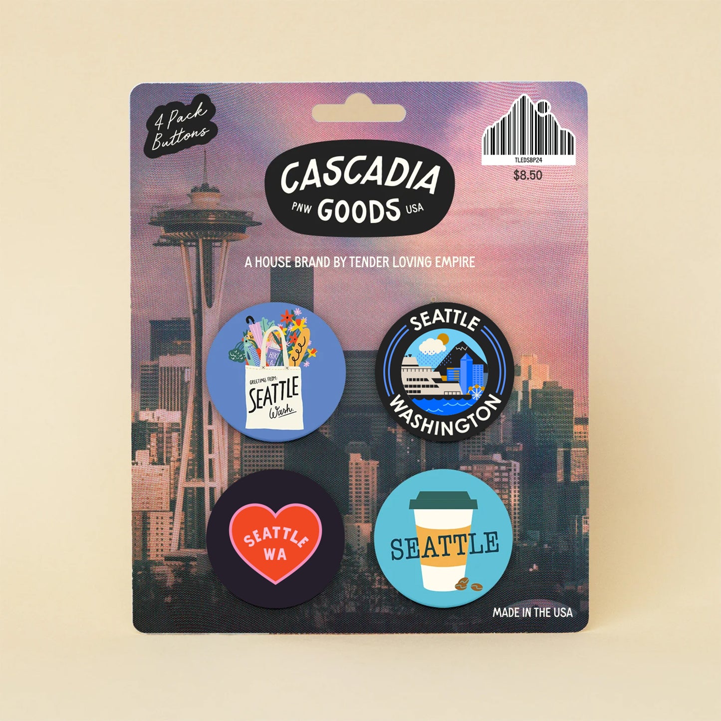 Downtown Seattle Button Pack