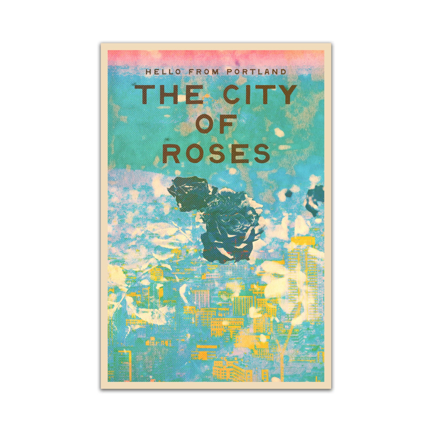 Hello City of Roses Postcard