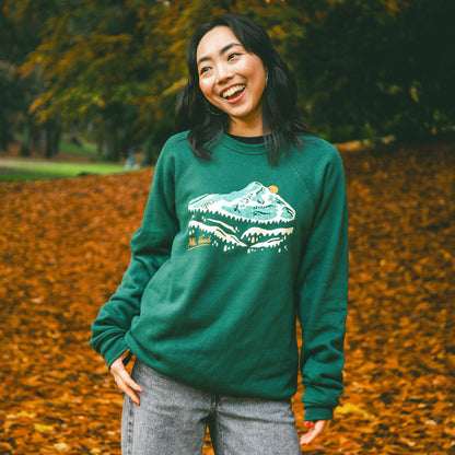 Retro Mt. Hood Crew Sweatshirt (Forest)