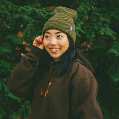 Wavy Pine Beanie (Green)