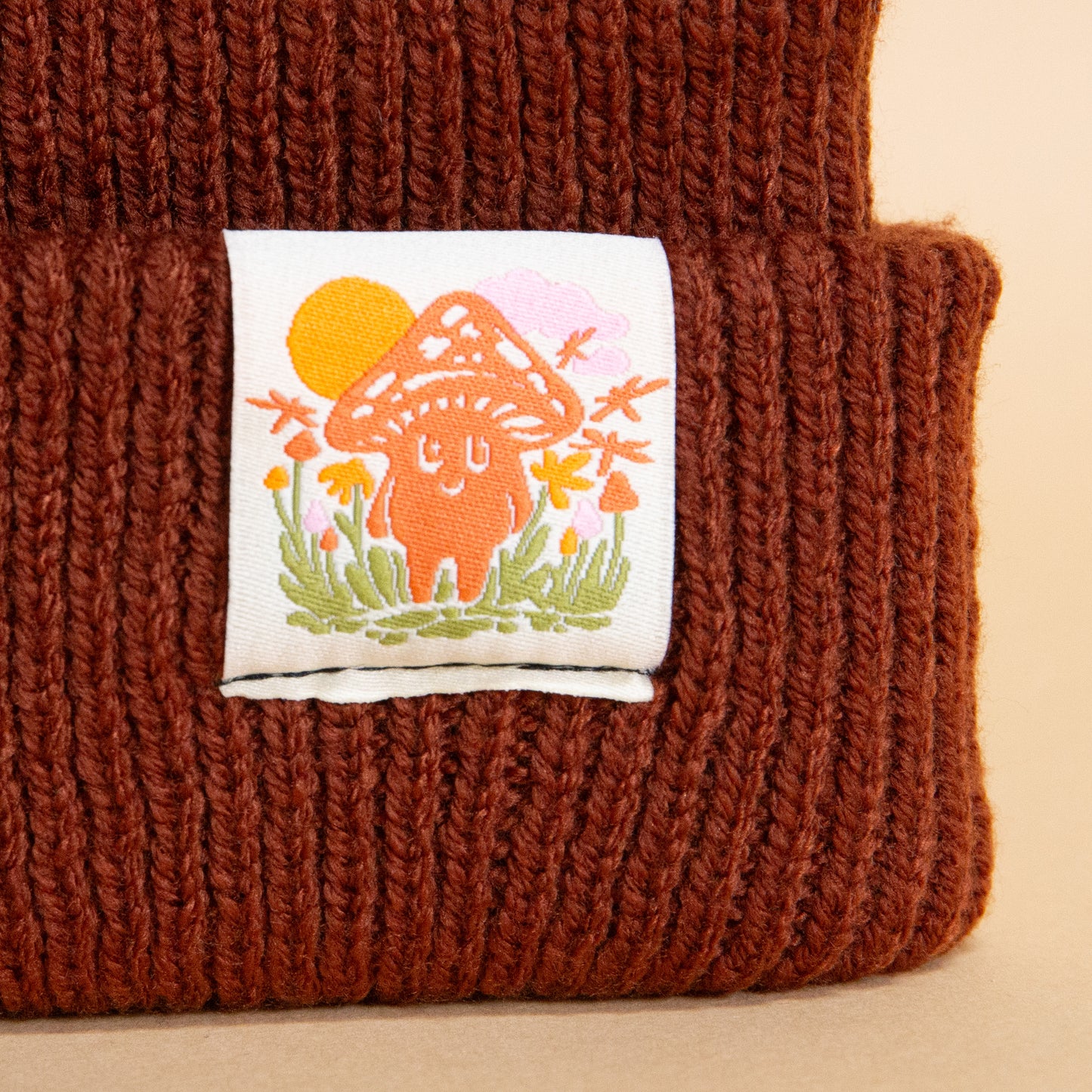 Little Mushroom Kids Beanie (Rust)