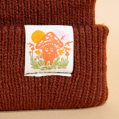 Little Mushroom Kids Beanie (Rust)