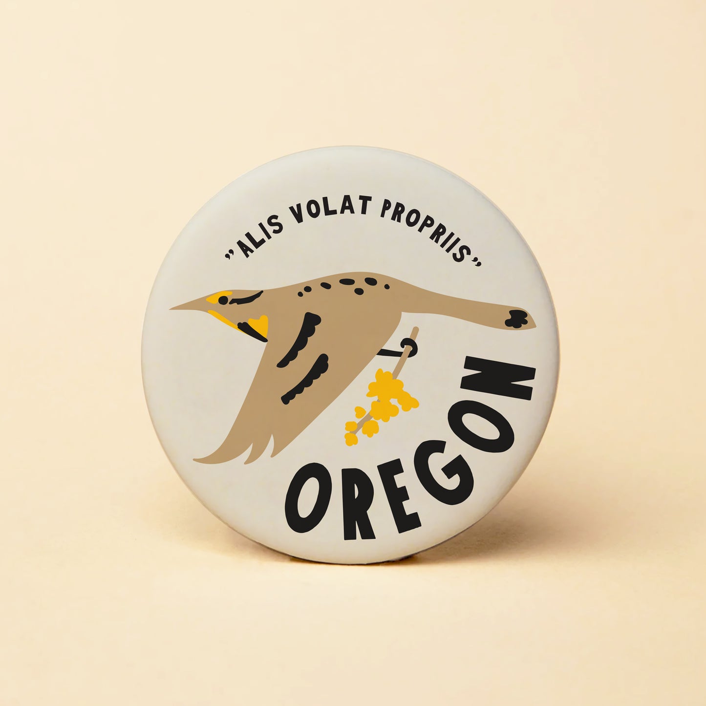 OR Meadowlark Round Magnet