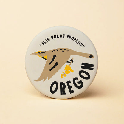 OR Meadowlark Round Magnet