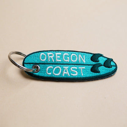 OR Coast Surfboard Patch Keychain