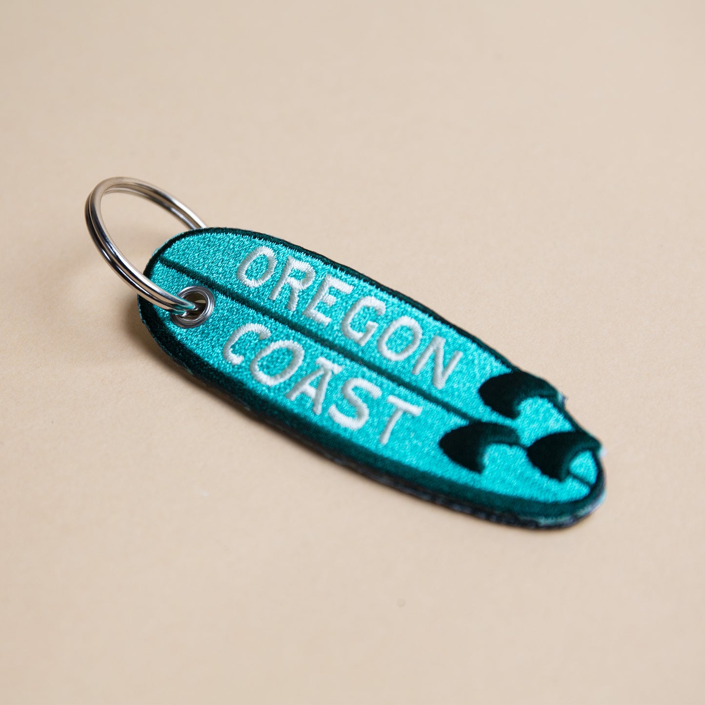 OR Coast Surfboard Patch Keychain