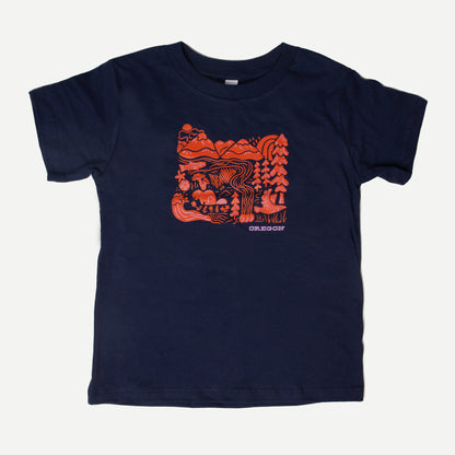 Oregon Adventures Kids Tee (Navy)