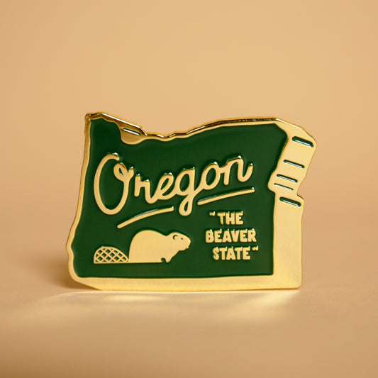 Oregon Beaver Sign Enamel Magnet
