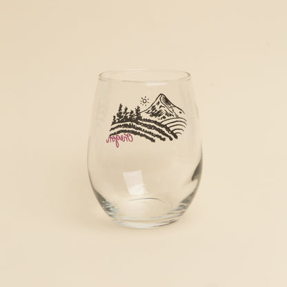 Oregon Vista Wine Glass
