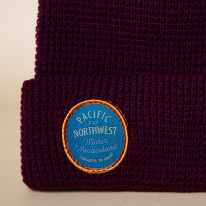 Winter Wonderland Beanie (Burgundy)