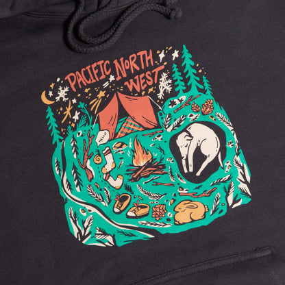 PNW Woodland Camp Hoodie (Grey)