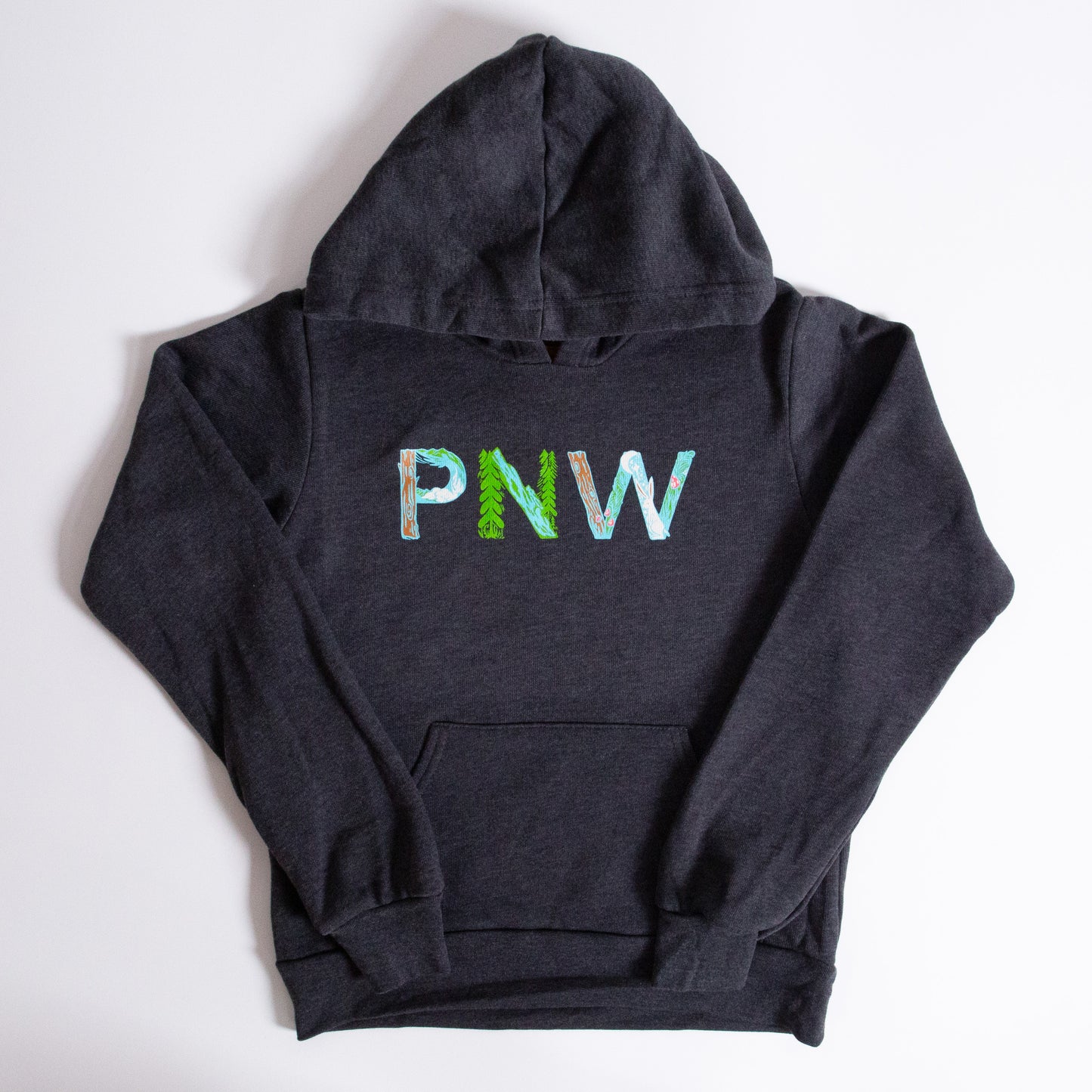 PNW Woodland Kids Hoodie (Grey)