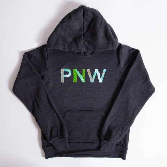 PNW Woodland Kids Hoodie (Grey)