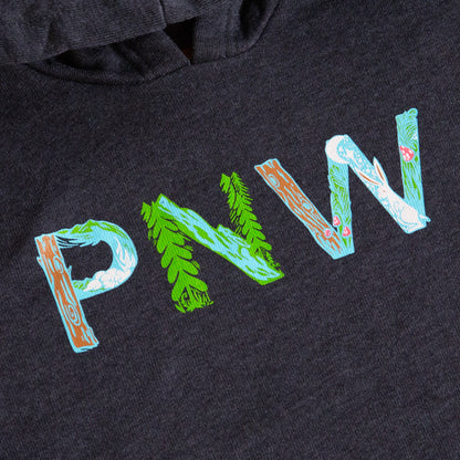 PNW Woodland Kids Hoodie (Grey)