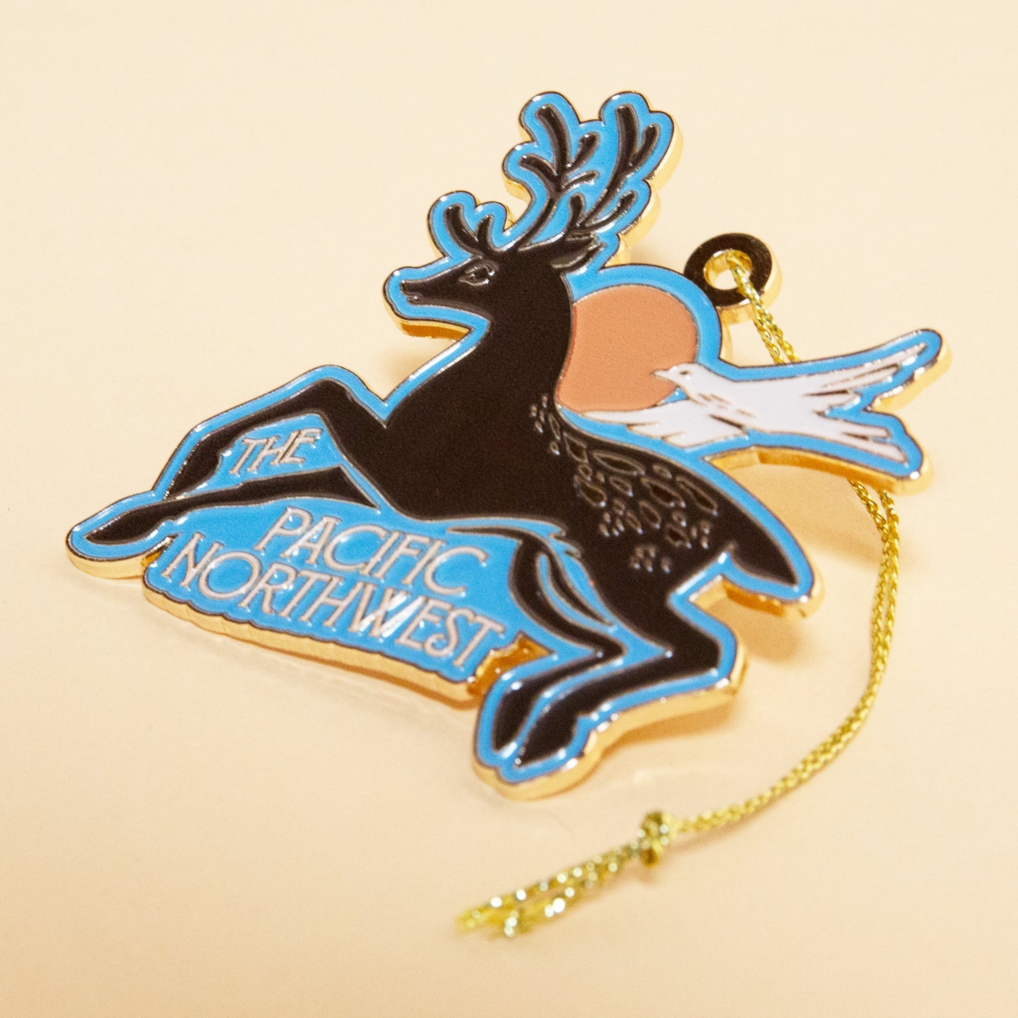 PNW Stag Enamel Ornament