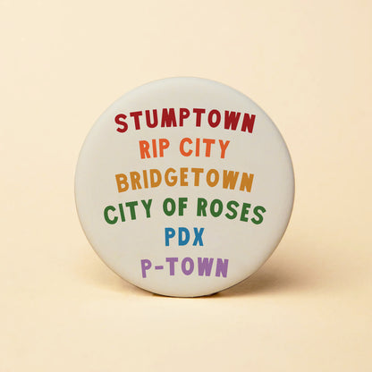 Portland Nicknames Round Magnet
