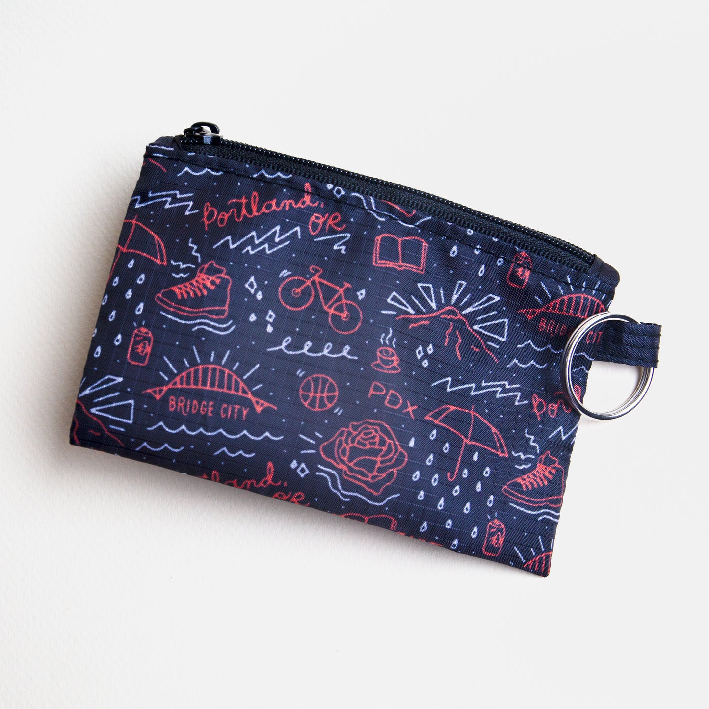 Portland Patterns Nylon Zip Keychain