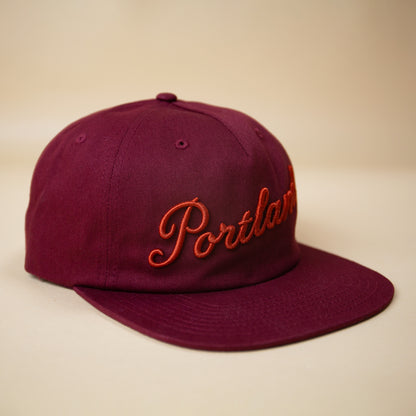 Portland Script Hat (Maroon)