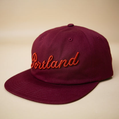 Portland Script Hat (Maroon)