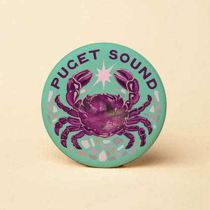 Puget Sound Crab Round Magnet