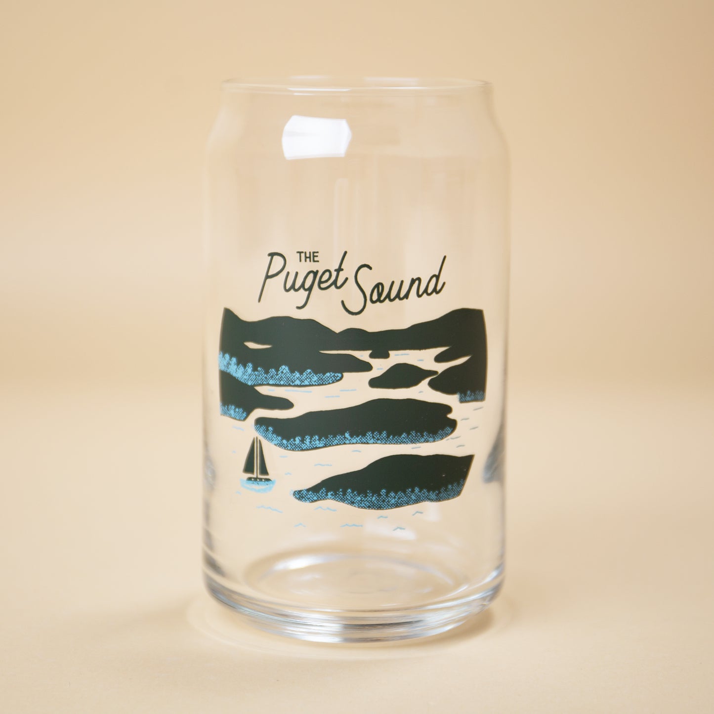 Puget Sound Beer Can Glass