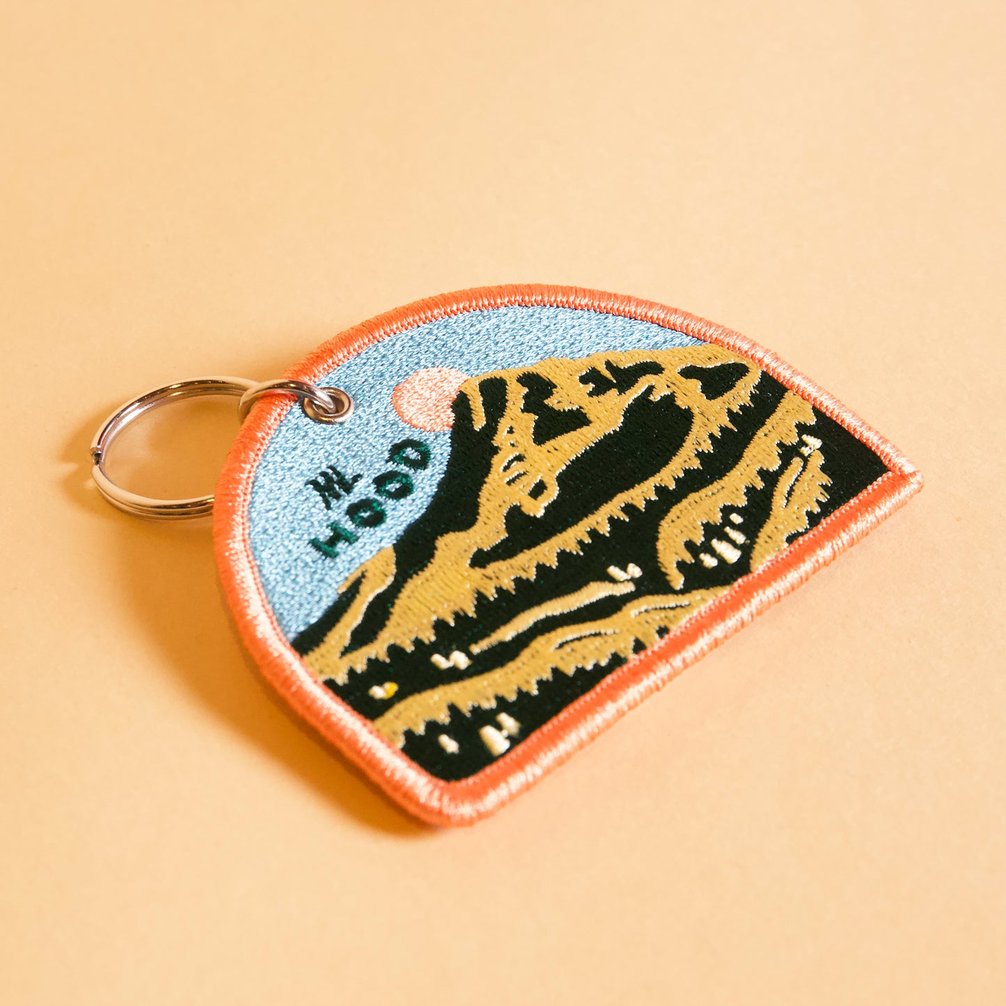 Retro Mt. Hood Patch Keychain