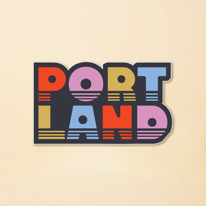 Retro Portland Font Sticker