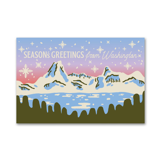 Season's Greetings Washington Postcard